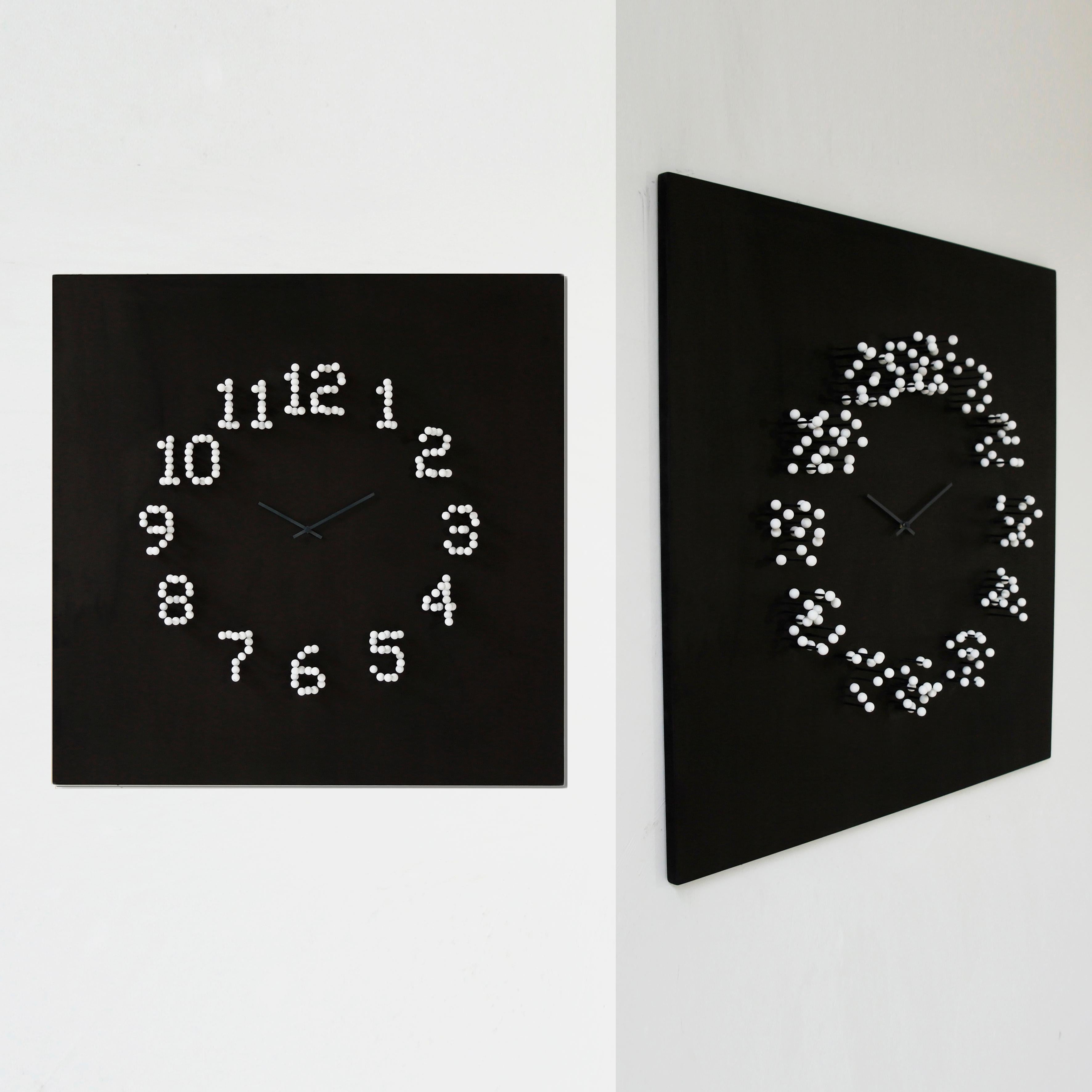 Mocap 'Black White' Illusionistic Wall Clock  For Sale 1