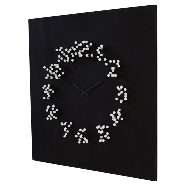 Mocap 'Black White' Illusionistic Wall Clock For Sale at 1stDibs