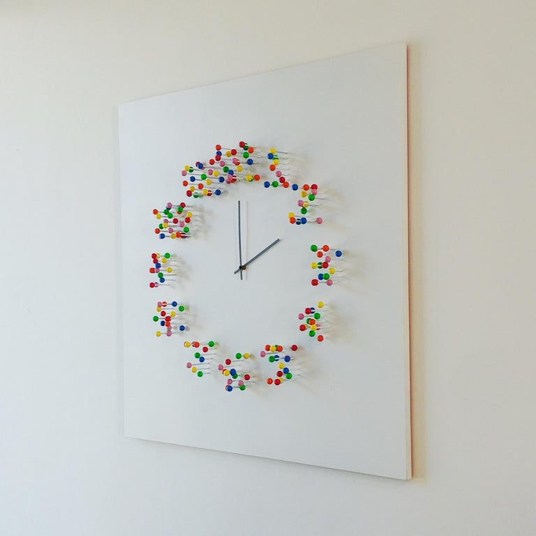 Dutch Mocap 'Discodip' Illusionistic Wall Clock For Sale