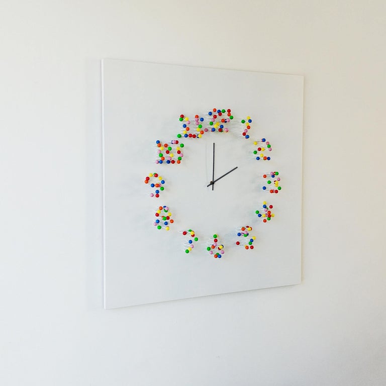 Contemporary Mocap 'Discodip' Illusionistic Wall Clock For Sale