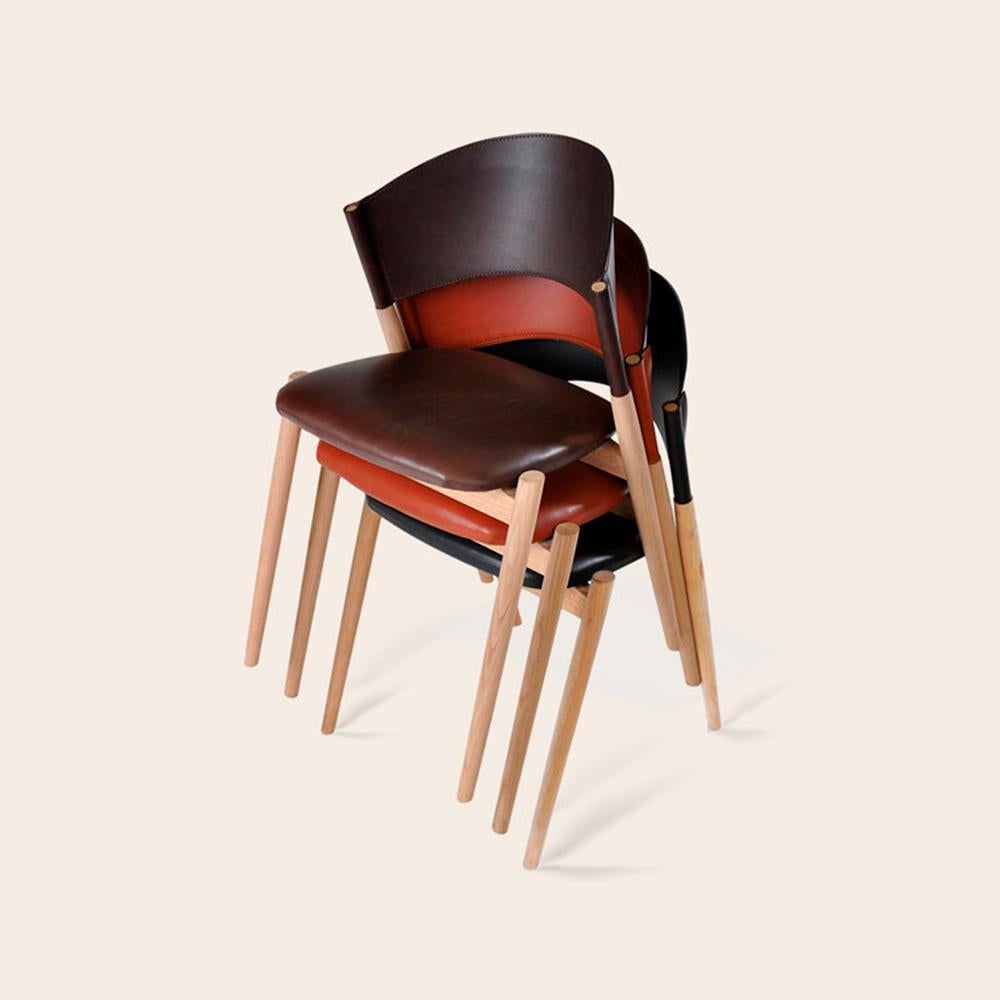 Postmoderne La chaise en chêne Mocca 