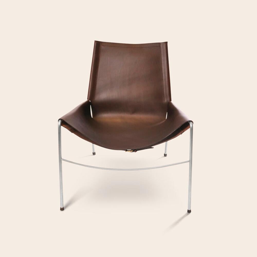 Mocca and Steel November chair by OxDenmarq
Dimensions: D 71 x W 76 x H 88 cm
Materials: Leather, Stainless Steel
Also Available: Different leather colors and other frame color available.

OX DENMARQ is a Danish design brand aspiring to make