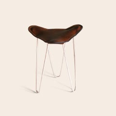 Mocca and Steel Trifolium Stool by Ox Denmarq