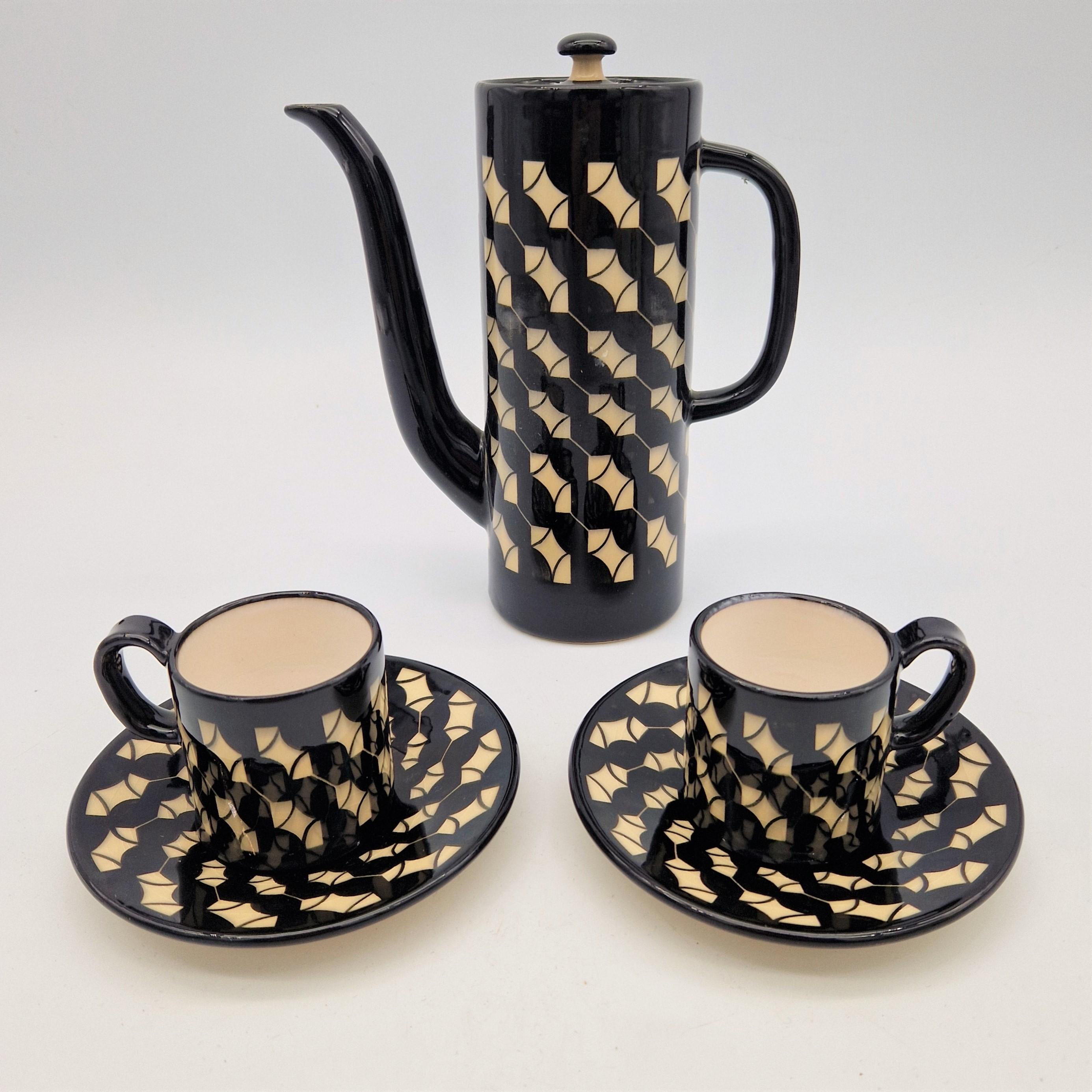 Hand-Crafted Mocca Service by Hedwig Bollhagen . 1960 - 1970 For Sale