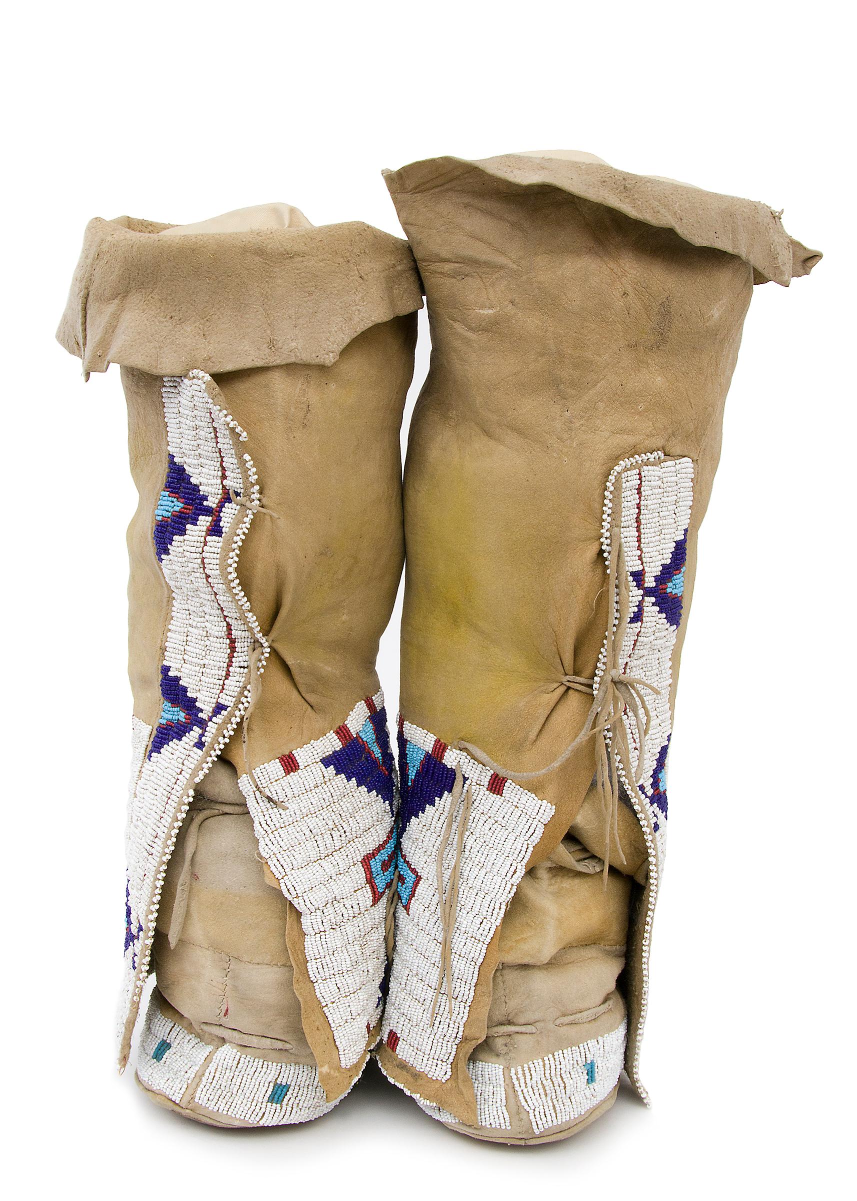 beaded leggings and moccasins