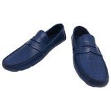 Louis Vuitton Men's Blue Alligator Print Shade Car Shoe Loafer