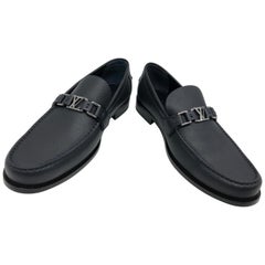 Moccasins Louis vuitton Navy BLeu Leather Shoes
