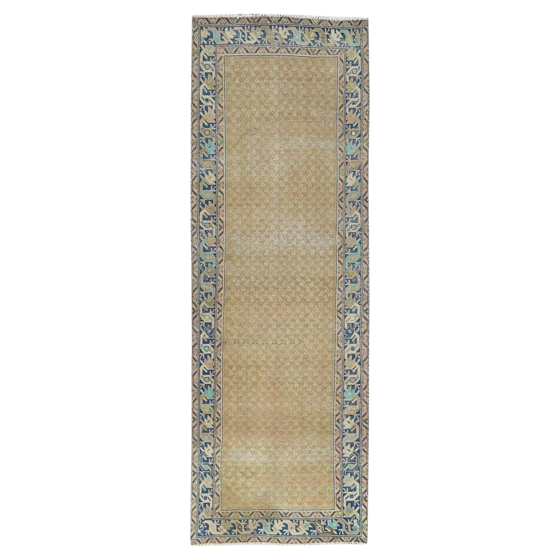 Persischer, handgeknüpfter, reiner, brauner Mocha-Teppich aus reiner Wolle