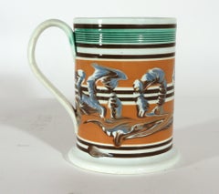 Mocha Pearlware Large Earthworm Tankard