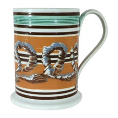 Mocha Pearlware Large Earthworm Tankard