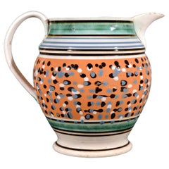 Mocha Pottery Jug, English for American Market, Circa 1825