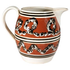 Mocha Pottery Jug with Earthworm Designs