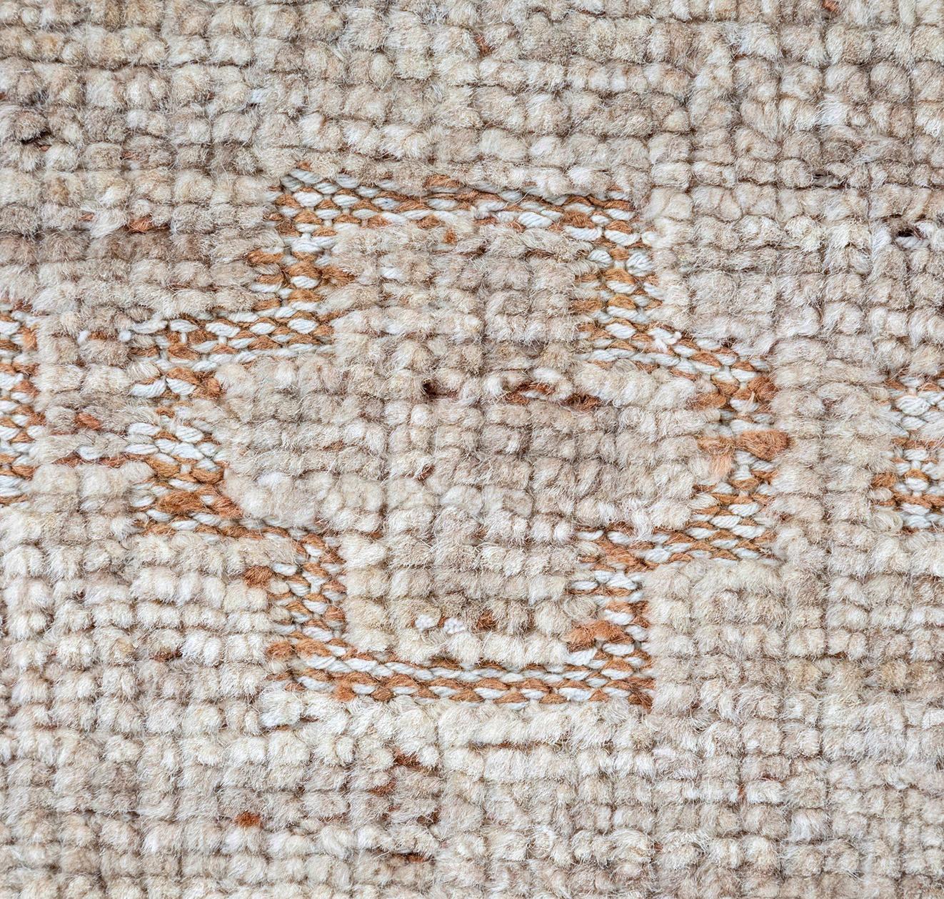 Minimalist  Mocha Rug by Rural Weavers, Knotted, Wool, 200x300cm For Sale