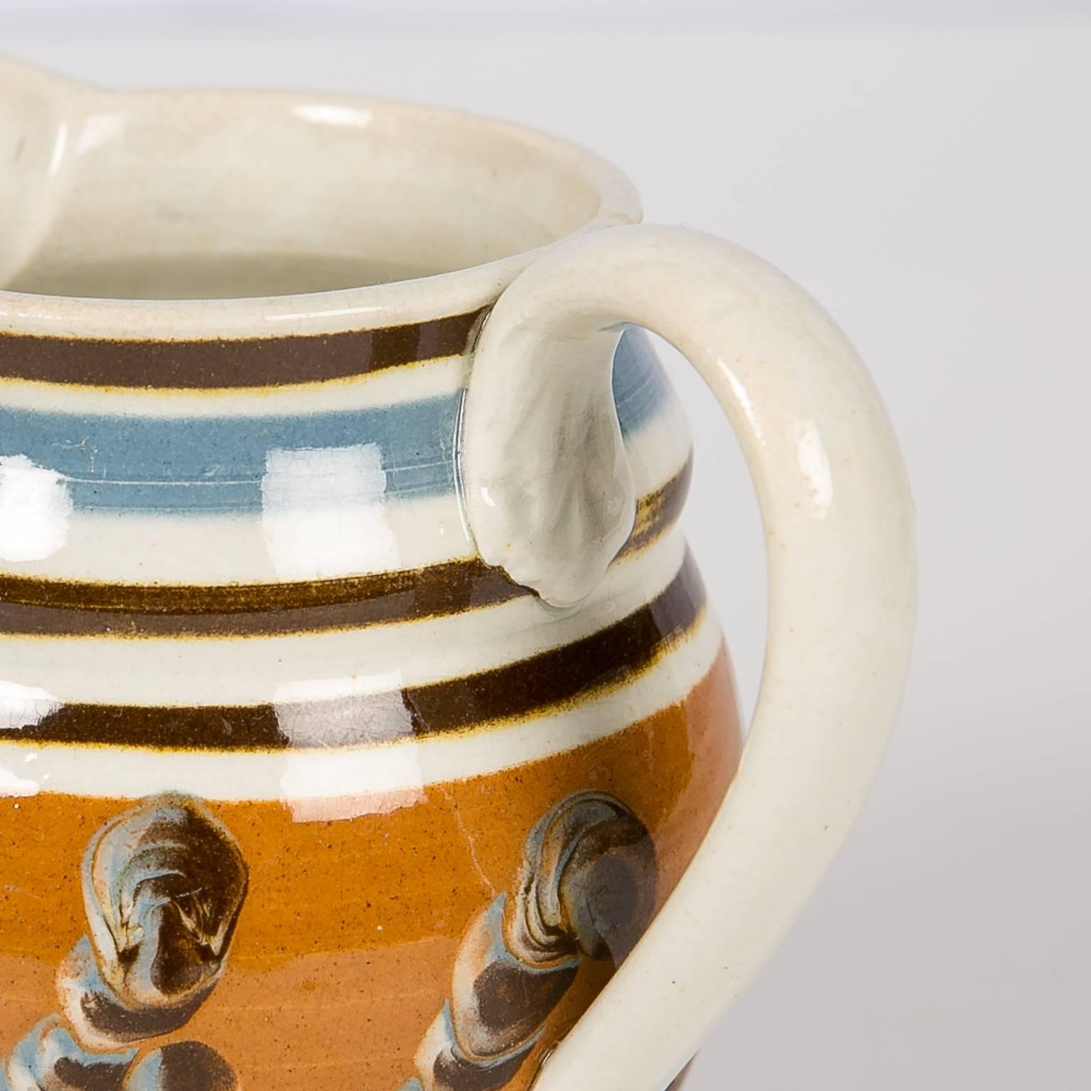 Mocha Ware Pitcher Decorated with a Cable Pattern 2