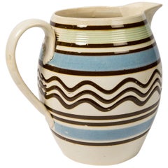 Mochaware Large Barrel Shaped Pitcher