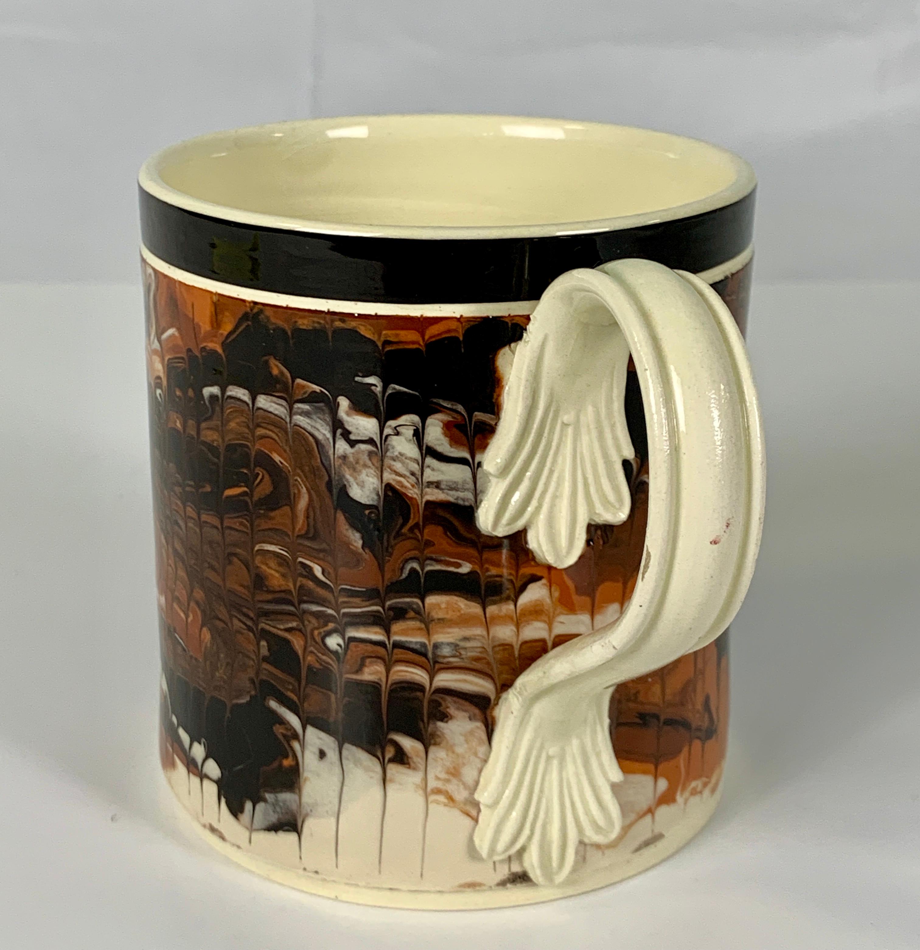 Country  Mochaware Mug Made by Don Carpentier in 1992
