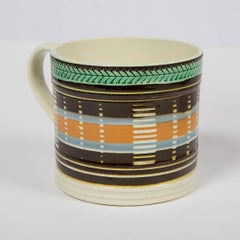 Mochaware Mug with Slip Decoration Made in England, circa 1820