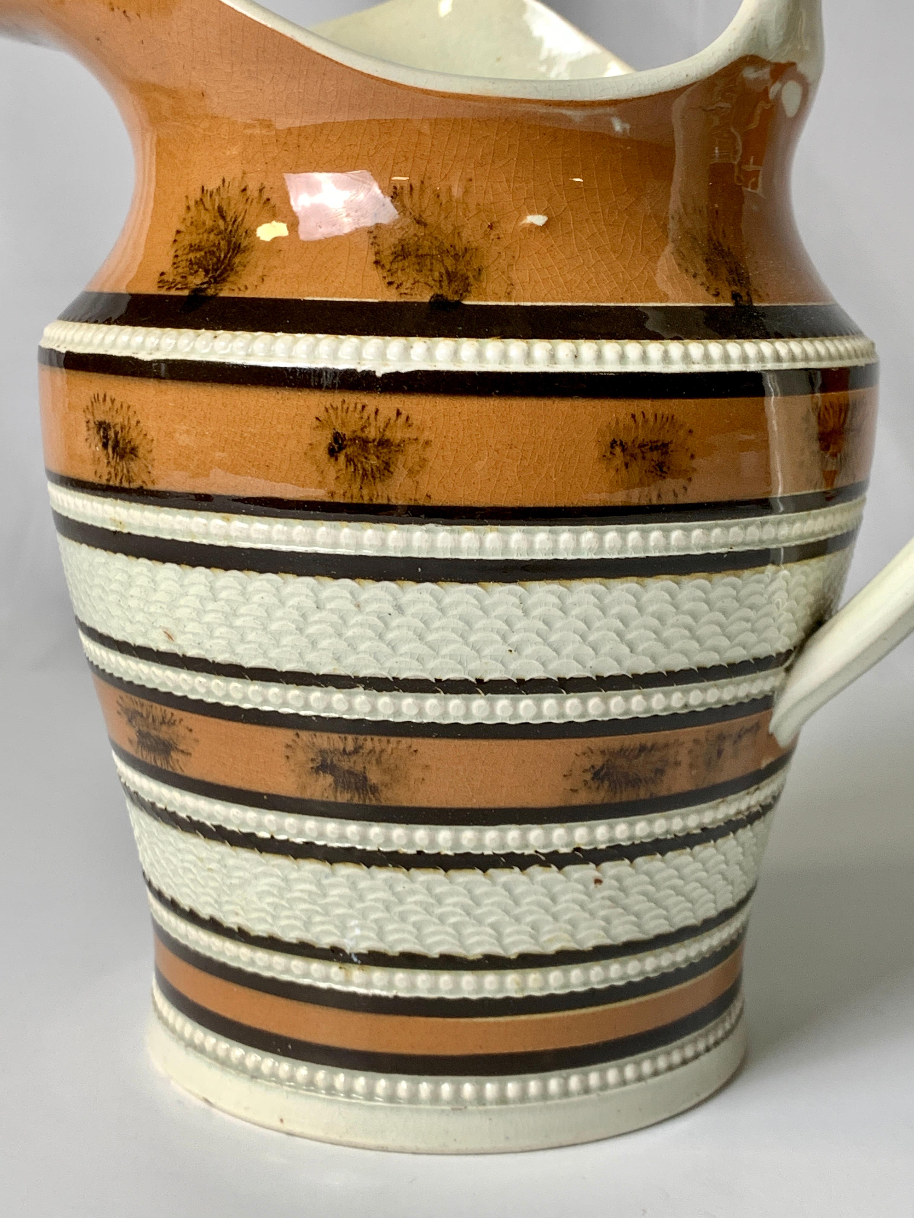 Mochaware Pitcher Decorated with 