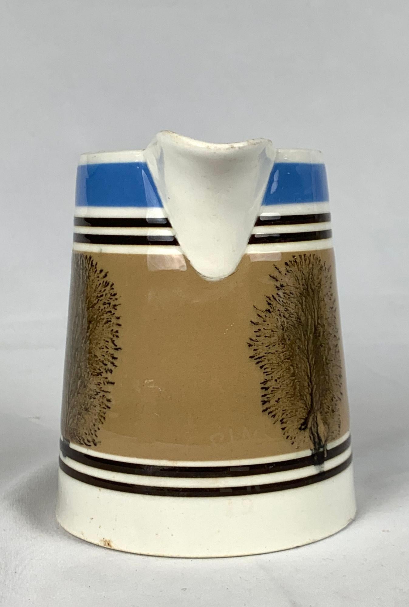 Victorian Mochaware Pitcher with 