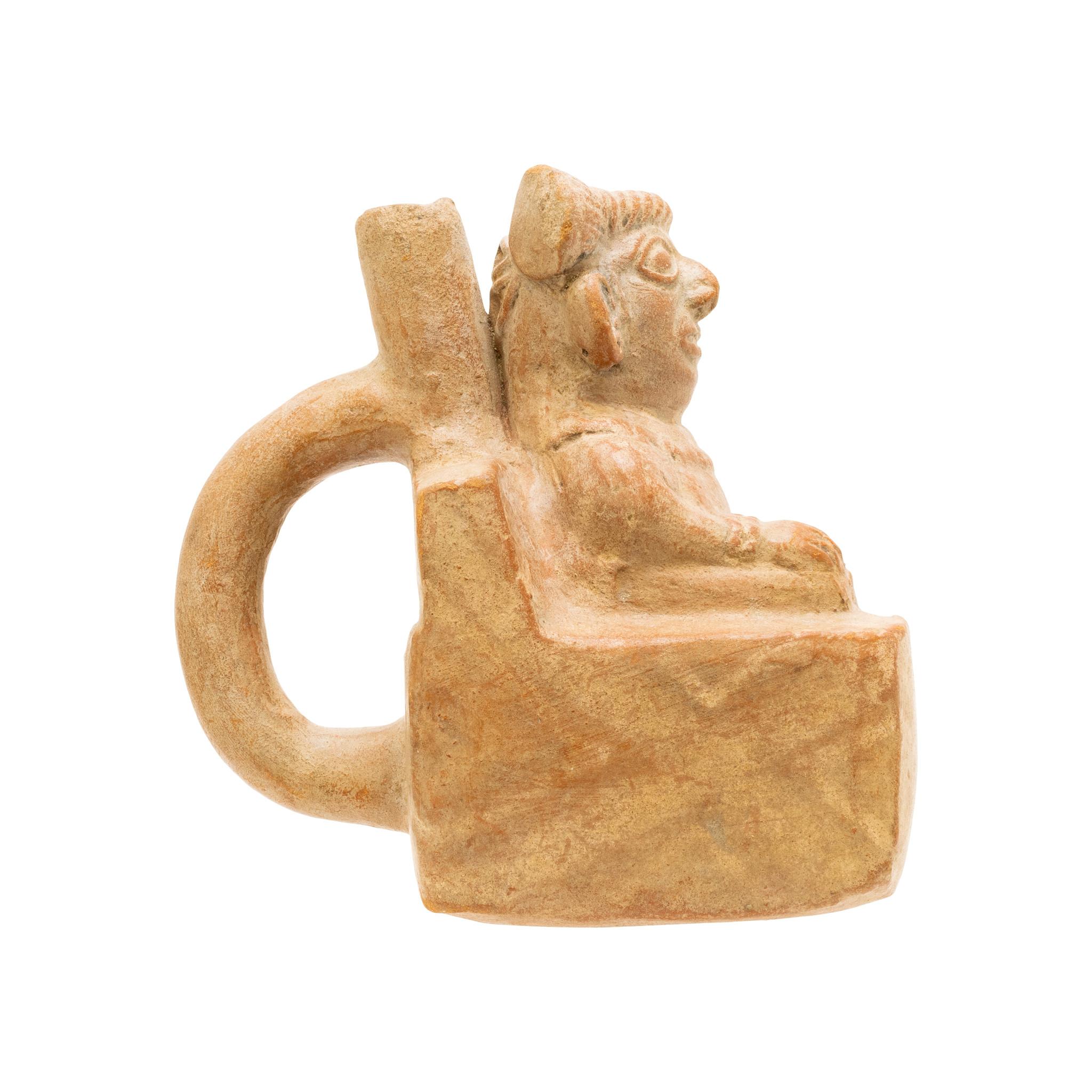 Peruvian Moche Red Ware Pottery Vessel For Sale