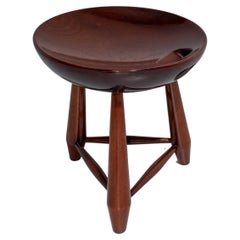 "Mocho" Stool by Sergio Rodrigues in Solid Jacaranda for OCA, Brazil, 1950's