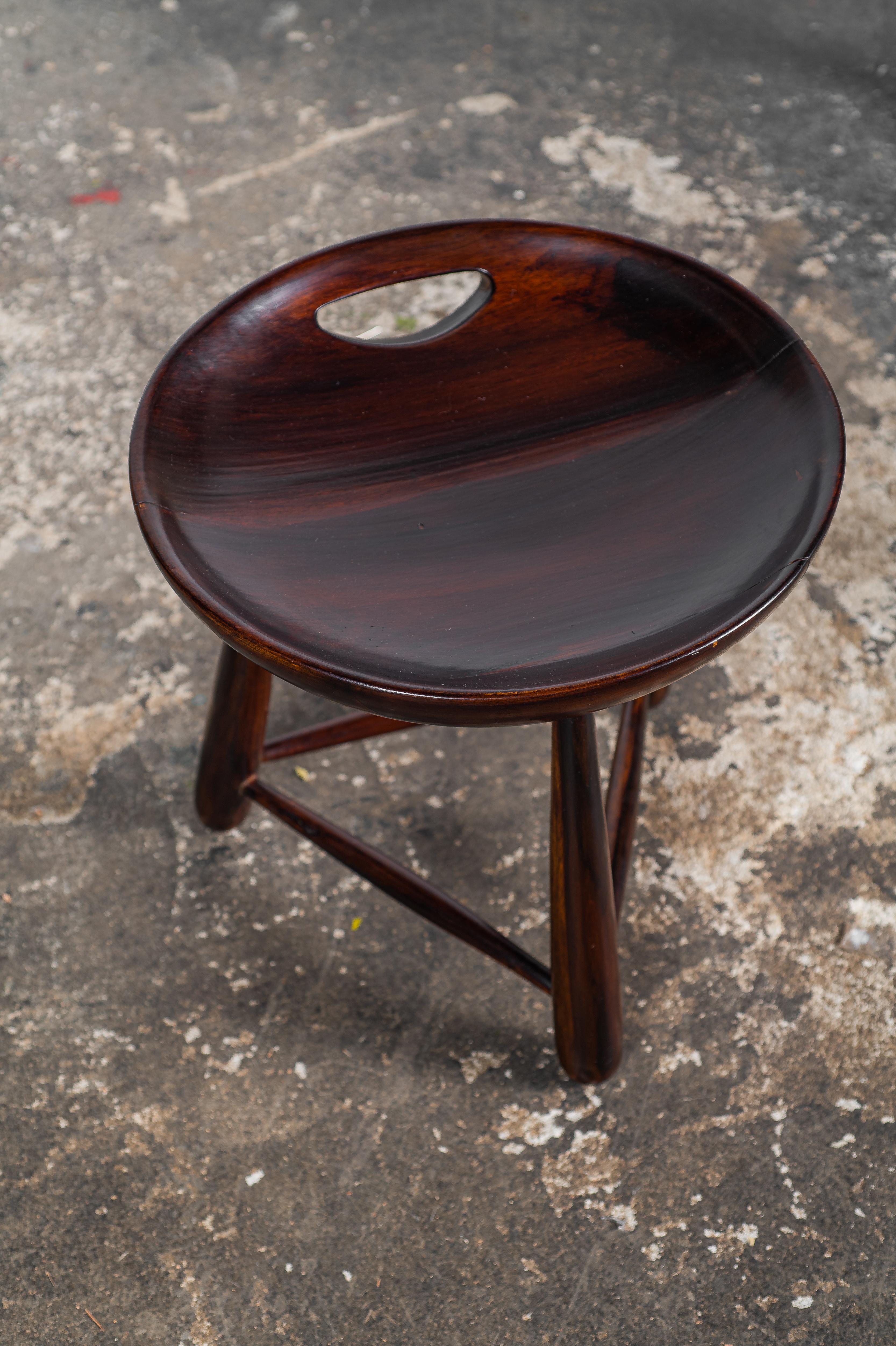 Hand-Carved Mocho Stool by Sergio Rodrigues, Mid-Century Modern 1954 For Sale