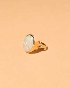 Australian Black Opal Ring
