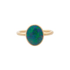 Mociun Australian Black Opal Ring