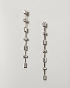 Mociun Diamond Baguette Drop Earrings