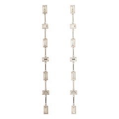 Mociun Diamond Baguette Drop Earrings
