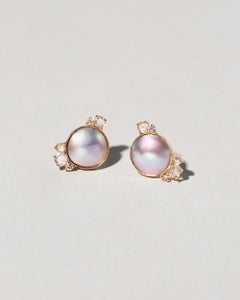 Mabe Pearl Cluster Earrings