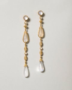 Mociun Moonstone Drop Earrings