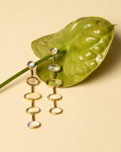 Mociun Moonstone Drops Earrings
