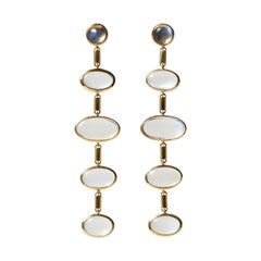 Mociun Moonstone Drops Earrings