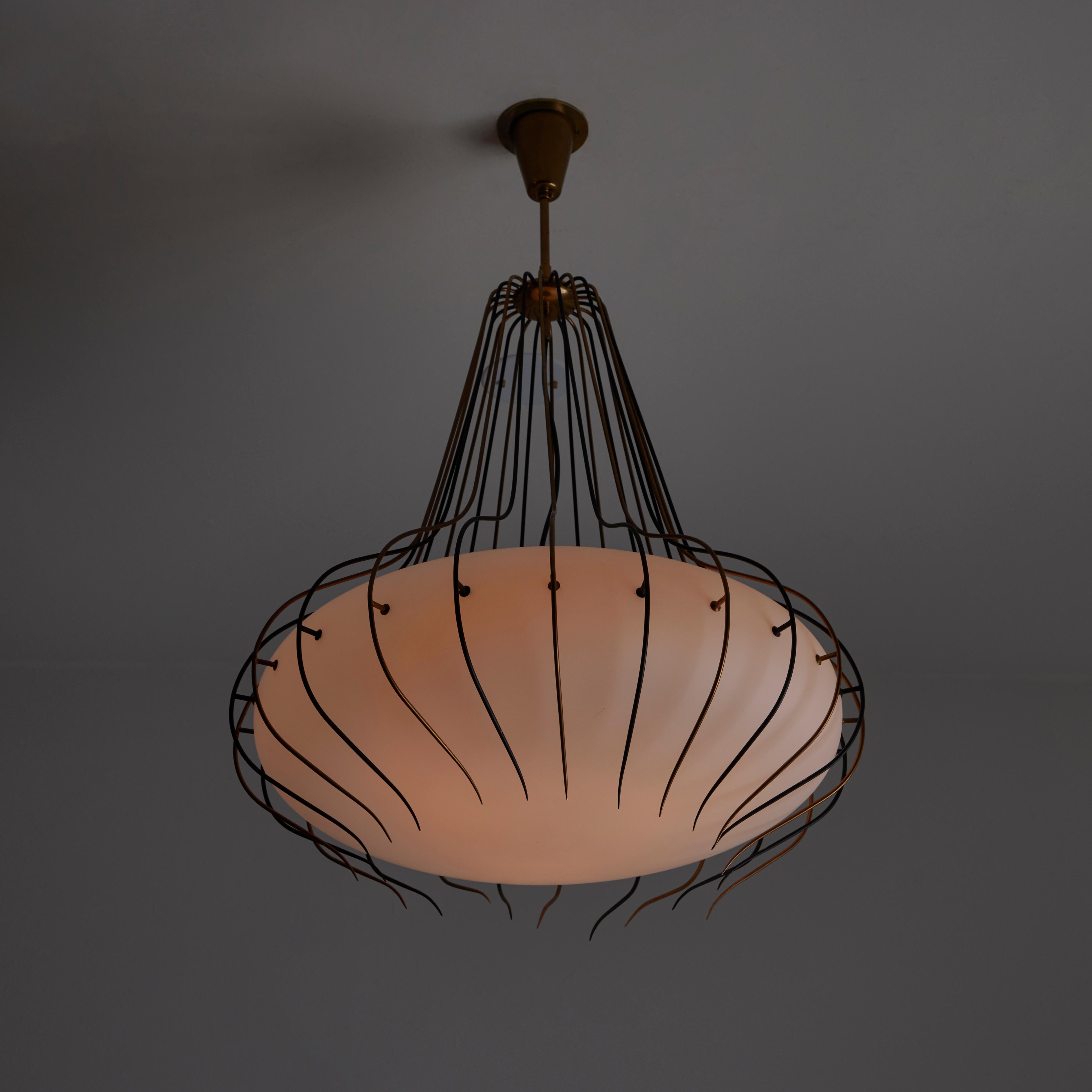 Mod. 12699 'Medusa' Chandelier by Angelo Lelii for Arredoluce  In Good Condition For Sale In Los Angeles, CA