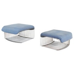 mod. "126S" by V. Panton for F. Hansen Chromed Steel Bench - Ottoman Denmark 70s
