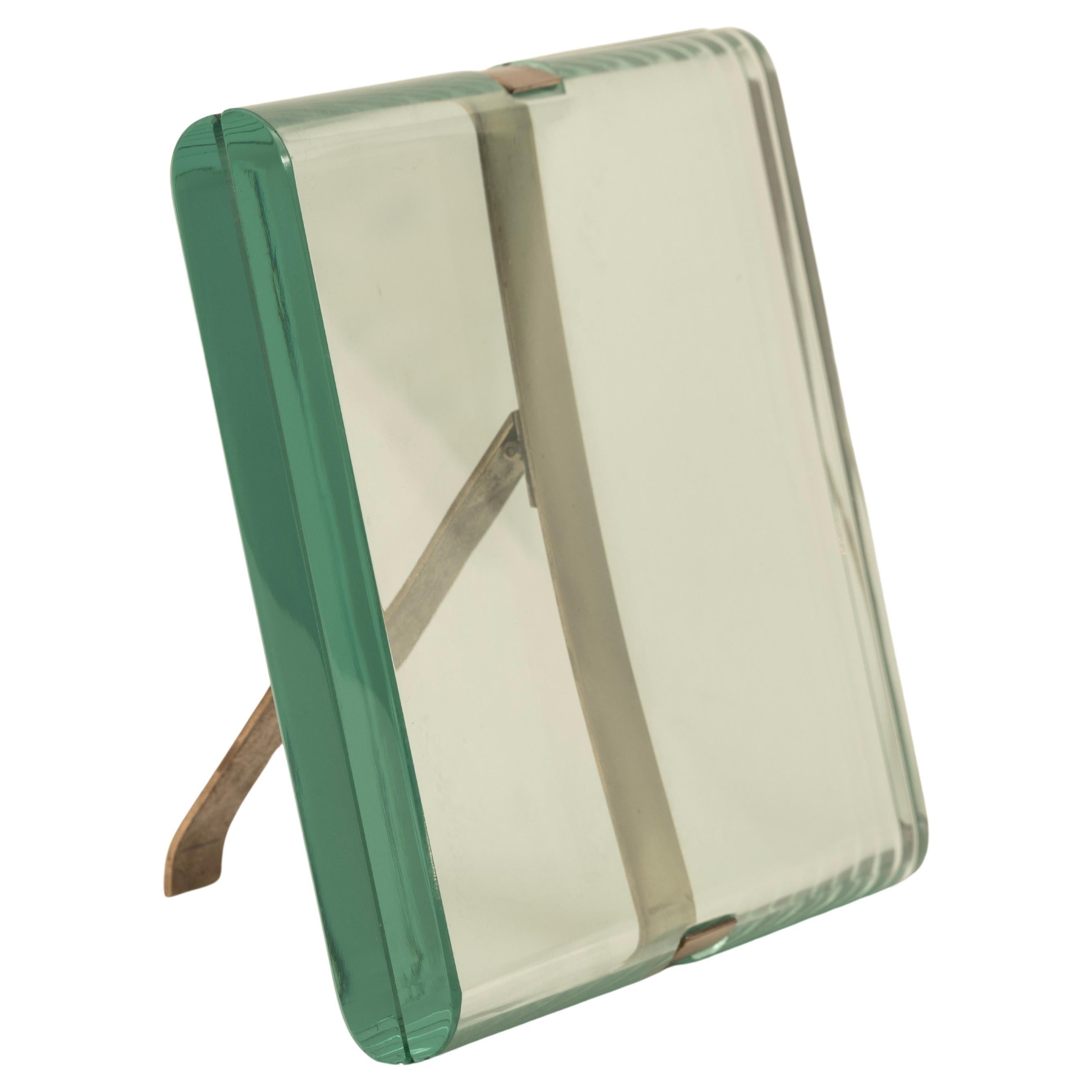 Mid-Century Modern Mod. 1371/1 Glass Picture Frame by Pietro Chiesa for Fontana Arte, Italy, c.1960