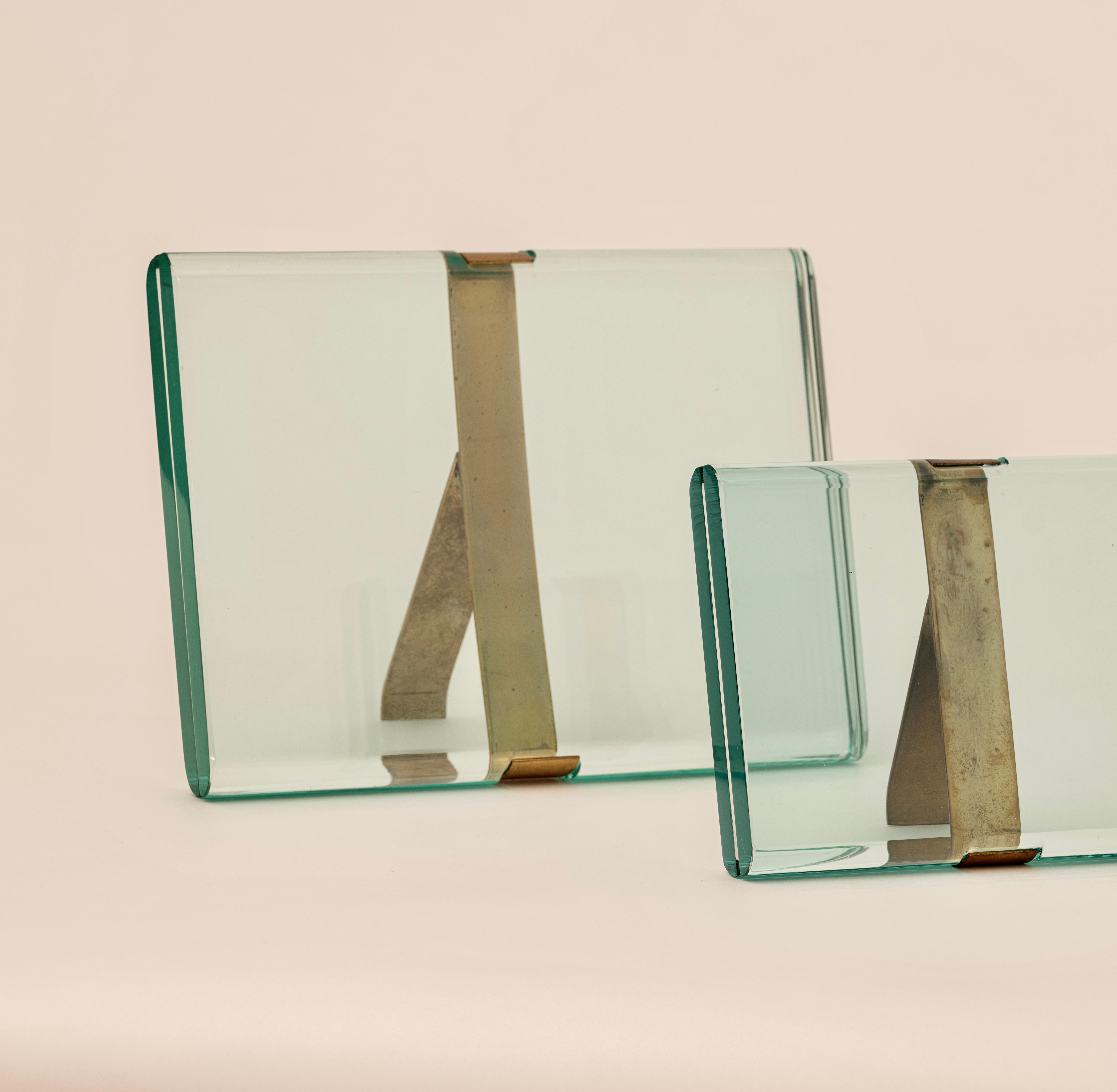 Mod. 1371/1 Marco de cristal de Pietro Chiesa para Fontana Arte, Italia, c.1960 en venta 1