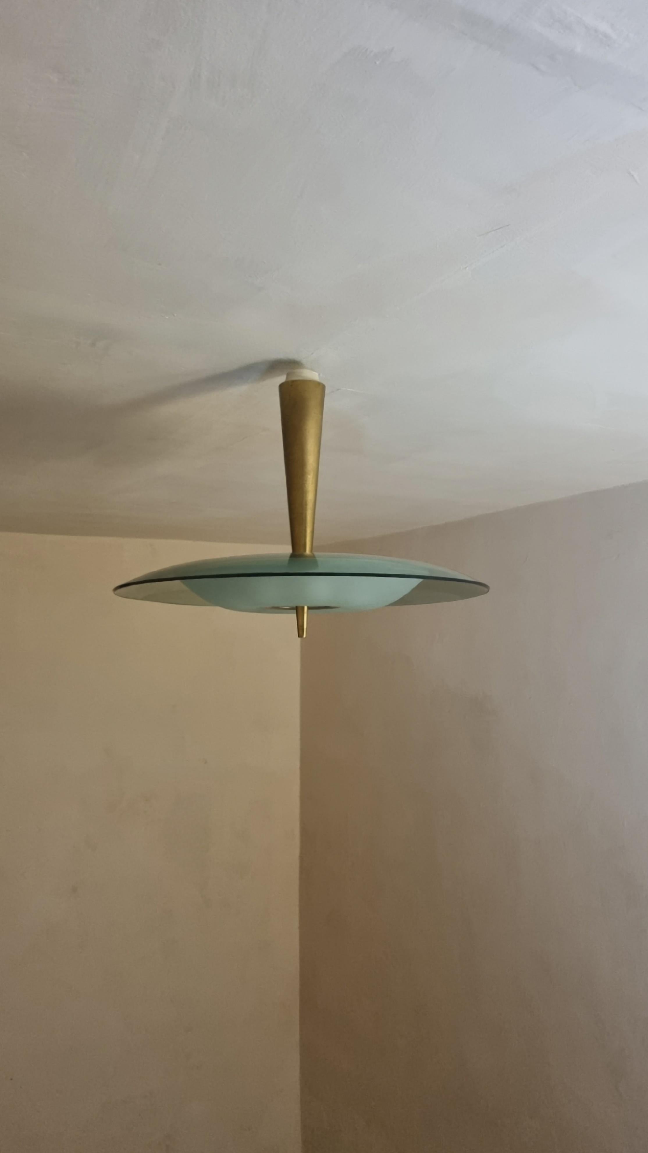 Italian Mod 1462A ceiling lamp designed by Max Ingrand for Fontana Arte 1955 in vendita
