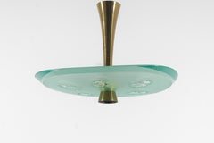 Mod. "1748" by Max Ingrand for Fontana Arte Thick Crystal Chandelier, Italy 1957 Mod. "1748" by Max Ingrand for Fontana Arte Thick Crystal Chandelier, Italy 1957