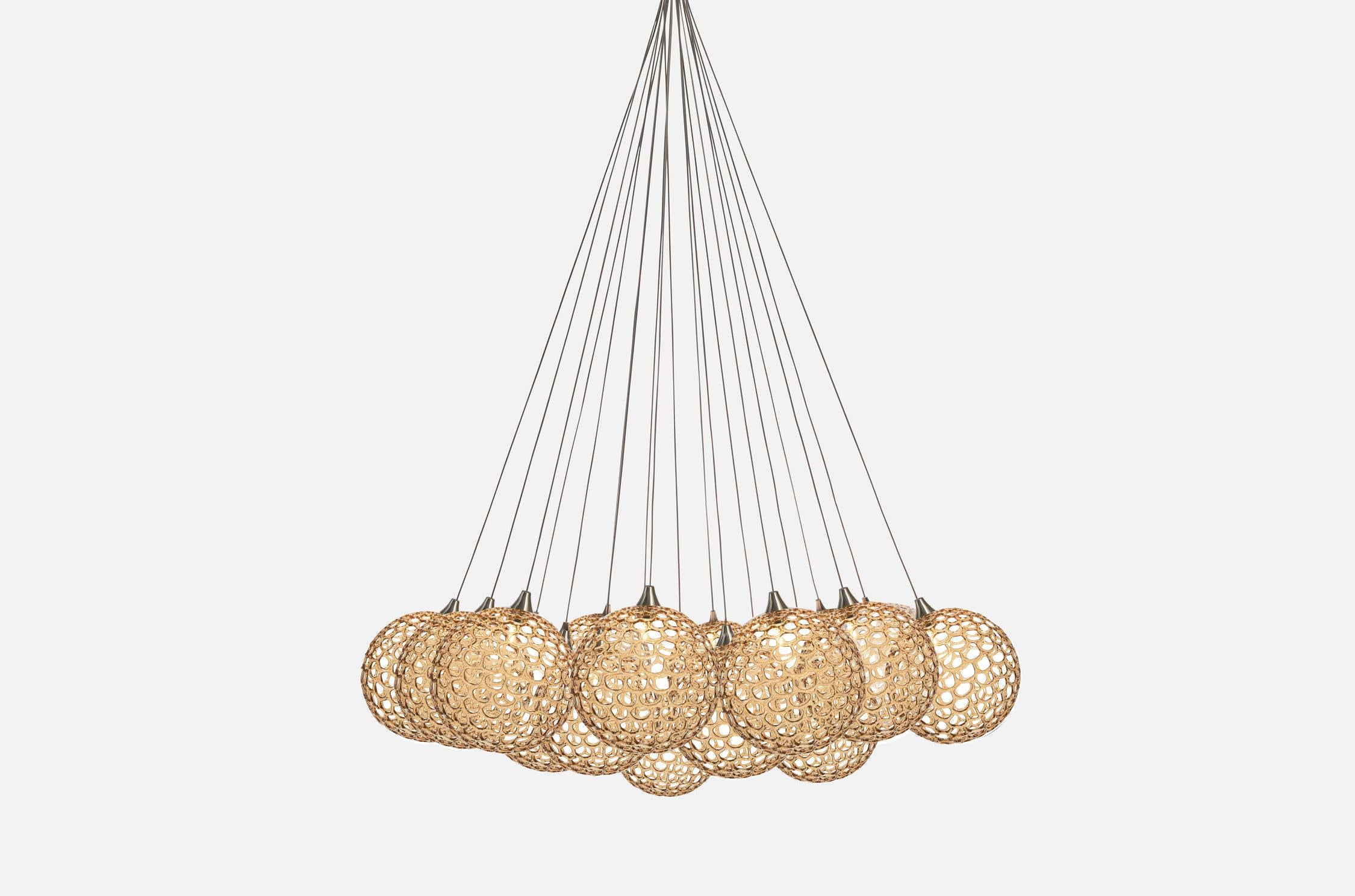 glass cluster chandelier