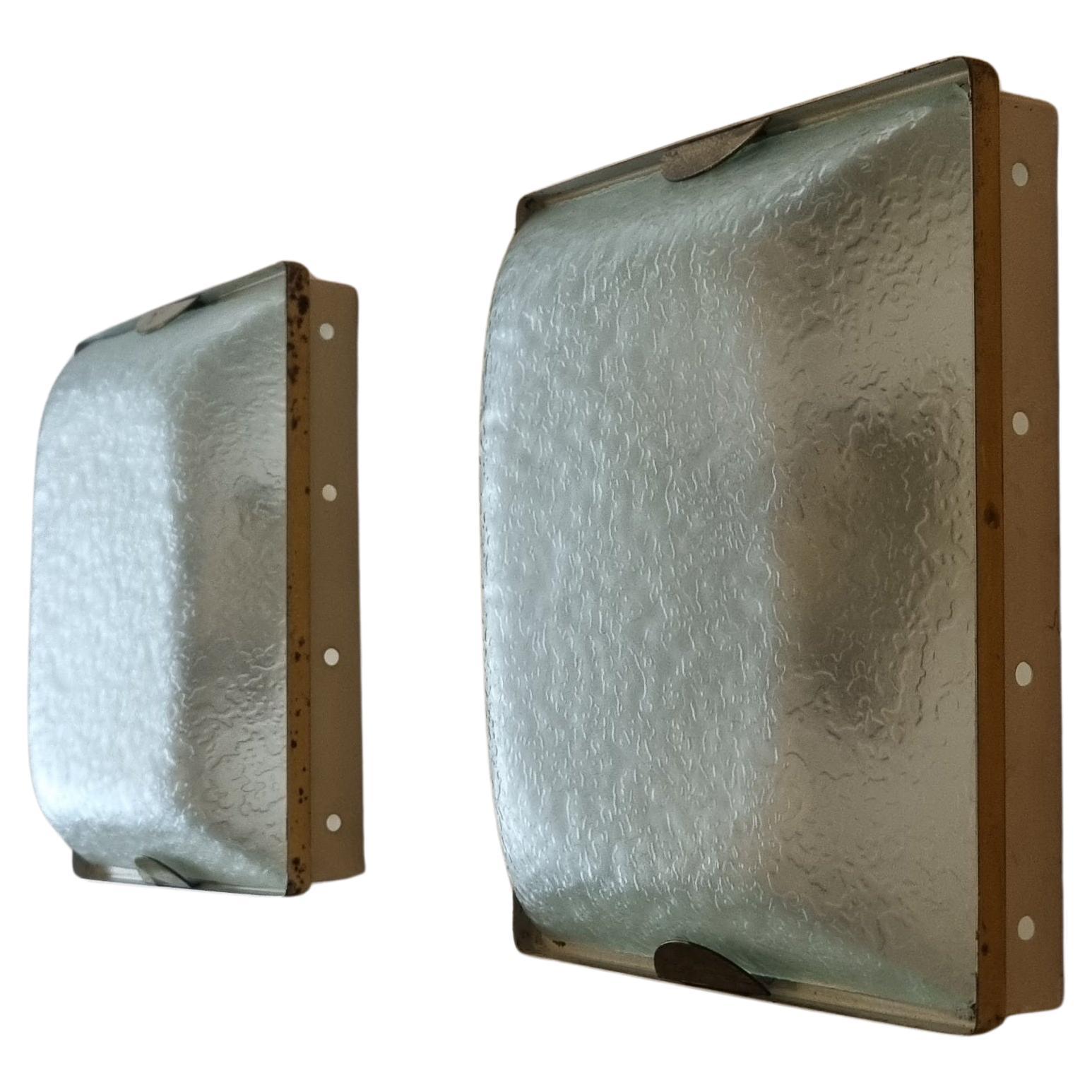 Mod. 1938 wall sconces produced by Fontana Arte 1968