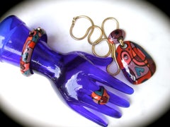Mod 1970s Enamel Necklace - Bracelet - Ring - Ensemble Designed by Eisenberg