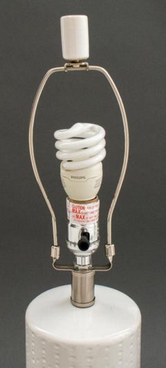 Mod 1970s Style White Ceramic Lamps