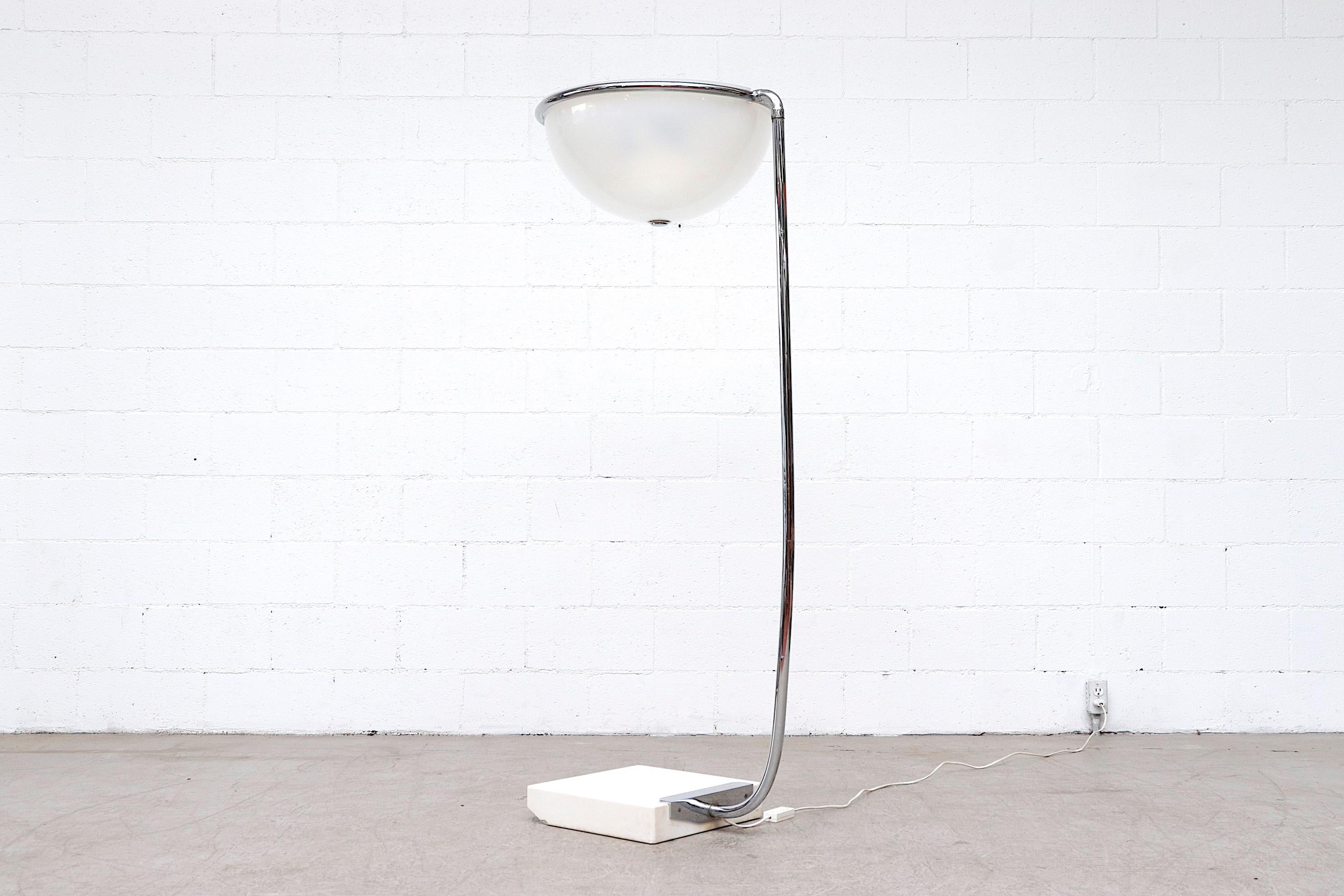 Late 20th Century Mod 1970s 'Town Hall' Floor Lamp with Marble Base For Sale