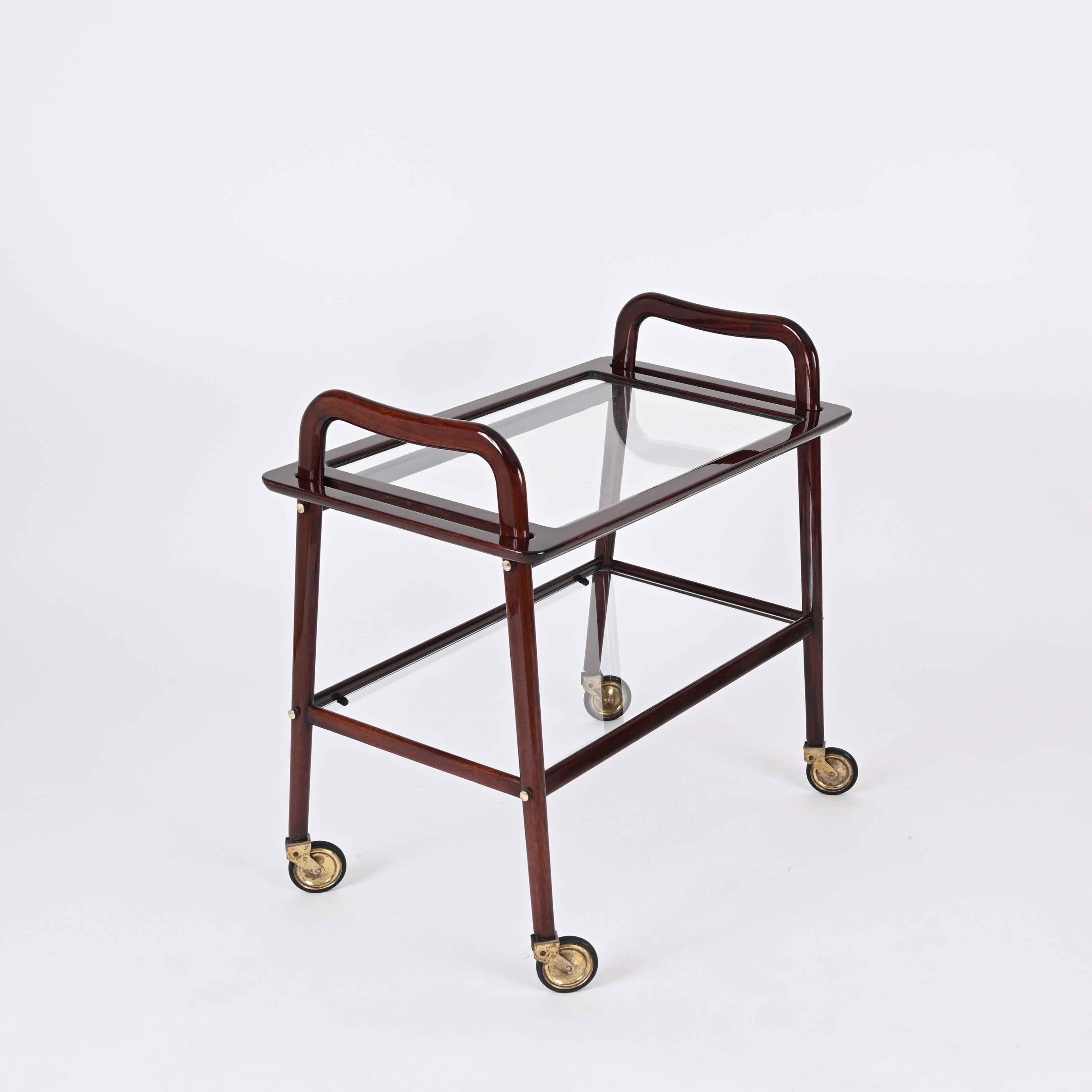 Mod. 201 Italian Serving Bar Cart by Ico Parisi for De Baggis, 1950s For Sale 9