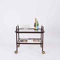 Mod. 201 Italian Serving Bar Cart by Ico Parisi for De Baggis, 1950s
