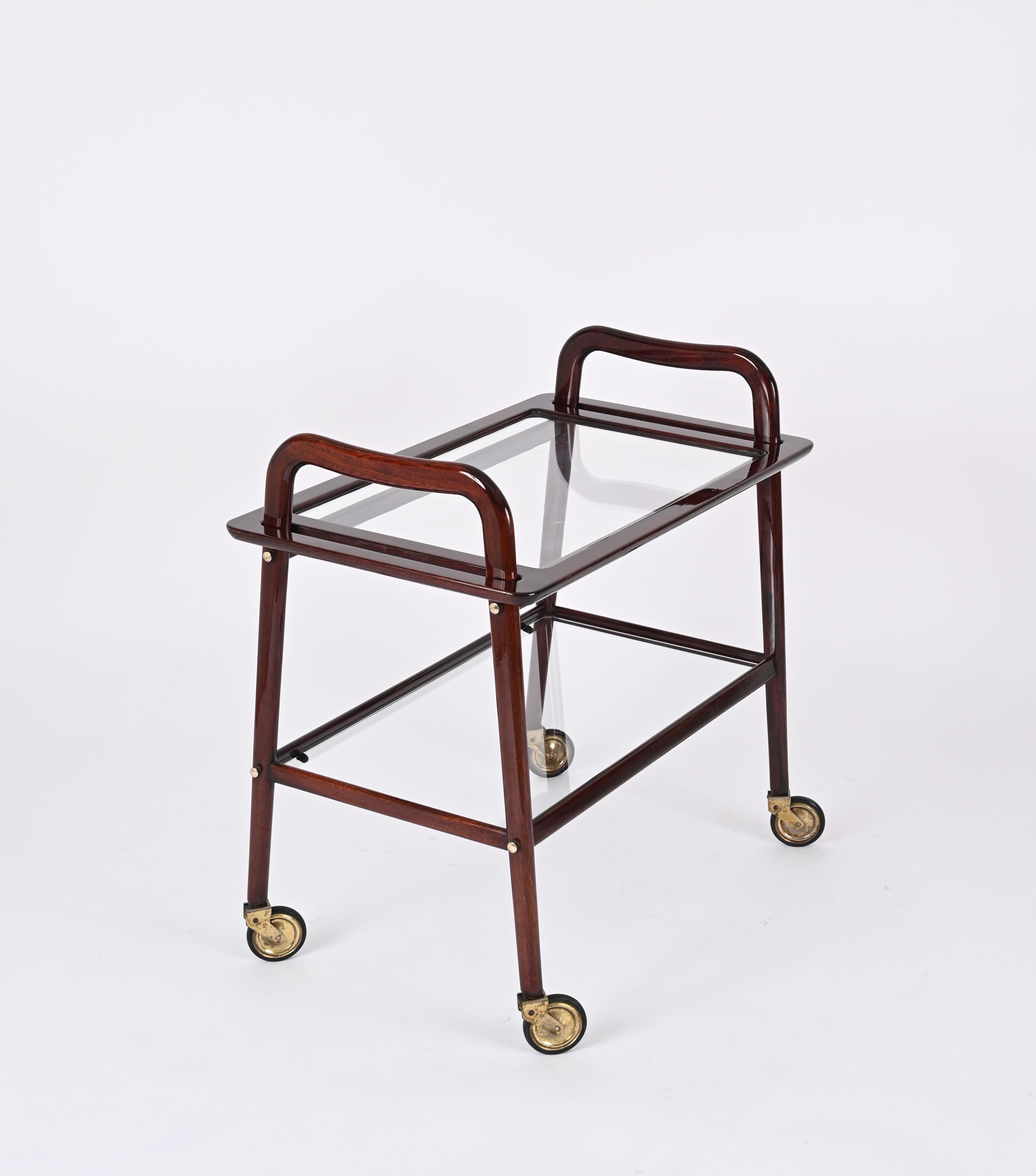 Mid-Century Modern Mod. 201 Italian Serving Bar Cart by Ico Parisi for De Baggis, 1950s For Sale