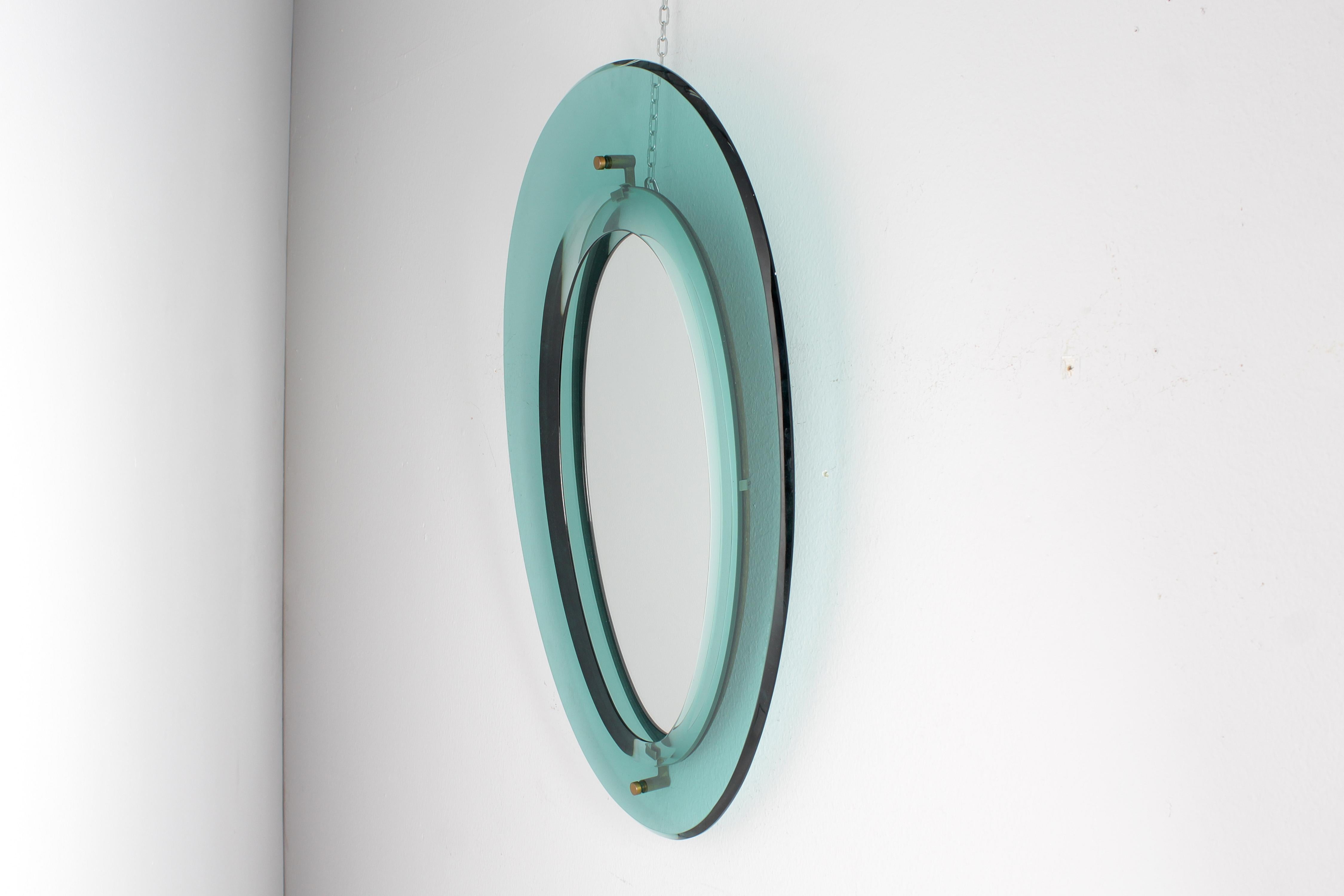 Ovaler Nile-Glasspiegel mod. 2085 von Max Ingrand für Fontana Arte, Italien, 60er Jahre (Moderne der Mitte des Jahrhunderts)