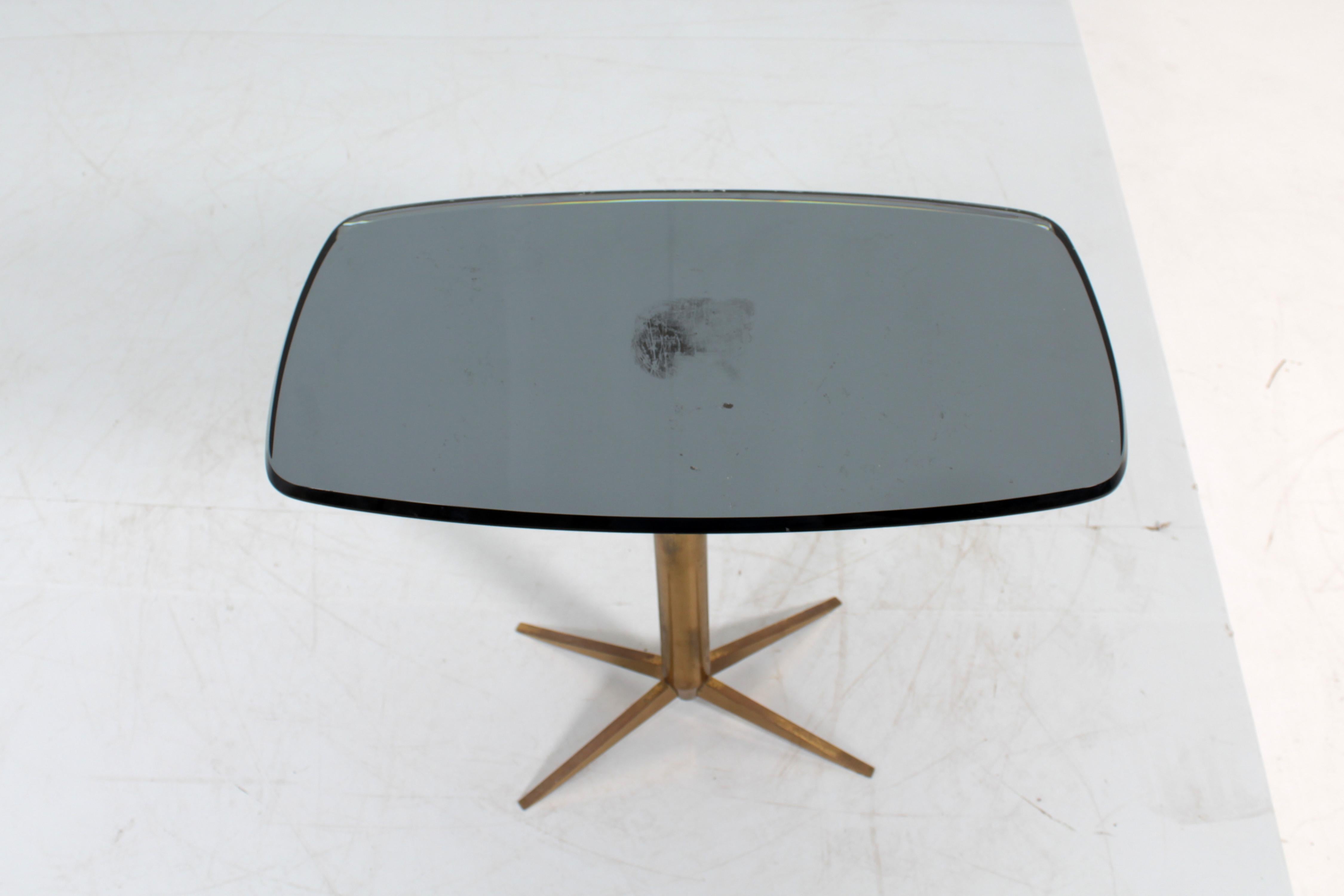 Mod. 2306 by M. Ingrand for Fontana Arte Glass and Brass Coffee Table 60s Italy In Good Condition In Palermo, IT